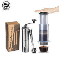 เครื่องชงกาแฟเอสเพรสโซ่แบบพกพาคาเฟ่ฝรั่งเศสกด CafeCoffee หม้อสำหรับ AeroPress เครื่องที่มีตัวกรองชุดกระดาษที่มีคู่มือ Grinder888