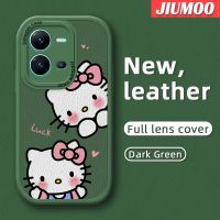 เคส JIUMOO สำหรับ Vivo V25 5G เคส V25E X80ไลท์5G เคสลายการ์ตูนแมวบางๆดีไซน์ใหม่เคสโทรศัพท์มีลายนุ่มหนังกล้องฝาปิดด้านหลังเลนส์เต็มรูปแบบเคสกันกระแทก