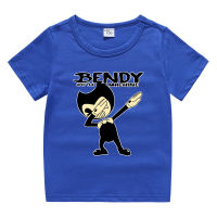 Bendy And The Ink Machines เสื้อยืดแขนสั้นผ้าฝ้ายเด็กเล็กเด็กผู้หญิง,เสื้อยืดเด็กแฟชั่นเสื้อผ้าลำลองฤดูร้อนใหม่0000