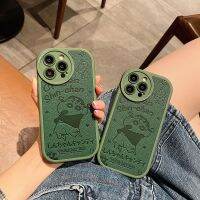 การ์ตูนข้ามสีเทียนขนาดเล็กเคสโทรศัพท์ใหม่ Iphone 14 13 12 11 Pro X/xr 14Plus ขอบมนกรอบเลนส์ปกป้องฝาหลังที่อ่อนนุ่ม