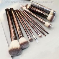 【CW】▤✗●  Hourglass Makeup Brushes Set - Luxury Blush Eyeshadow Crease Concealer eyeLiner Smudger Metal Handle