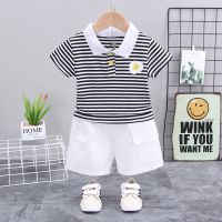 [COD] Boys summer suit 2022 new style 1-4 years old 5 childrens fashion foreign short-sleeved two-piece trendy