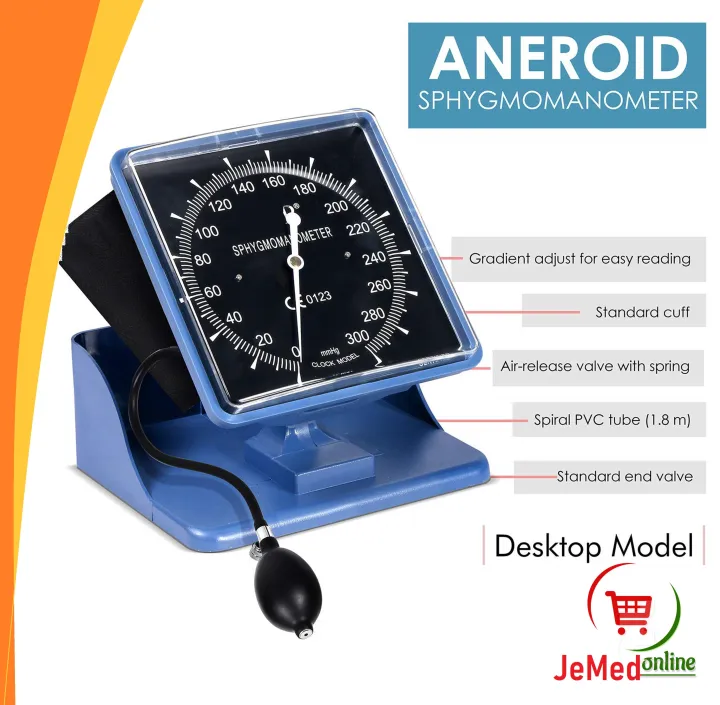 Desk and Wall Type Aneroid Sphygmomanometer with or without Stethoscope