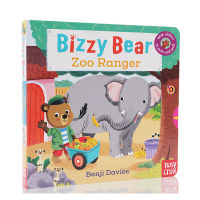 English original genuine bizzy bear zoo Ranger busy bear zoo management little bear is very busy series children cant tear English Enlightenment cognitive picture book pull paper operation board book