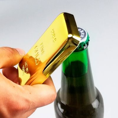☈✱ Gold Bar Bottle Opener amp; Magnet Golden Bullion Fridge Beer Openers Bar Kitchen Utensils Daily Necessities Free Shipping Items