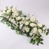 50/100Cm DIY Wedding Flower Wall Decoration Arrangement Supplies Silk Peonies Rose Artificial Floral Row Decor Wed Arch Backdrop