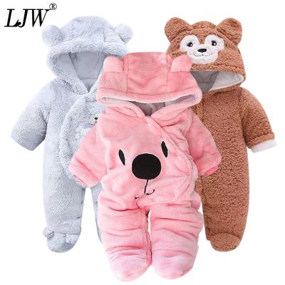 Thick Baby Winter Clothes Newborn Baby Girls Overall Autumn Plus velvet Baby Romper For Baby Boys Jumpsuit Infant Xmas Costume