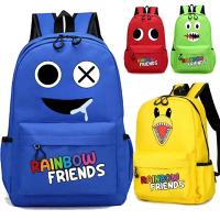 Rainbow Friends Backpack Colorful Boys Girls School Bags Capacity Students Bag Anime Cartoon Waterproof Backpack For Kids Gifts