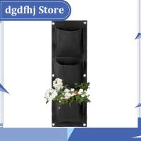 Dgdfhj Shop 3 Pockets Wall Hanging Planting Bags Planter Vertical Garden Fabrics Pockets Grow Bags Flowerpot Balcony Decoration