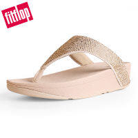 Fitflops รองเท้าแตะส้นคริสตัลแวววาว,รองเท้าแตะเสริมส้นสไตล์สตรีสวมใส่สบายเพิ่มความสูง