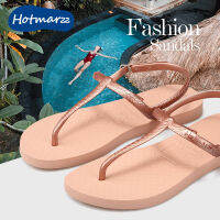 COD Hotmarzz สีดำม้าใหม่สุทธิสีแดงน้ำลื่น flip-flop รองเท้าแตะผู้หญิงรองเท้าชายหาดแฟชั่นรองเท้าแตะฤดูร้อน