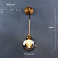 Modern Led Wall Lamp Glass Ball Gold Sconce Lighting Indoor Living Bedroom Kitchen Fixture Bedside Decor Luminaire Nordic Light