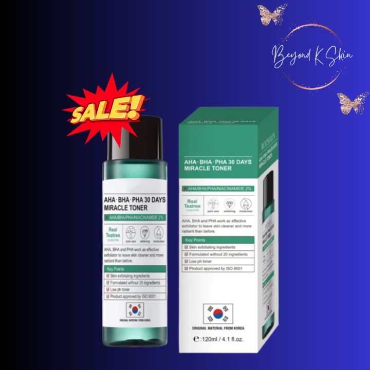 120ml AHA BHA PHA 30 Days Miracle Toner Serum Blackheads Remover Acne