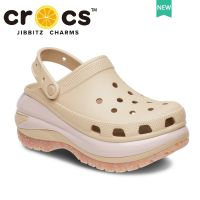 รองเท้า crocs แท้ crocs mega crush รองเท้าเสริมส้นผู้หญิง สีน้ำตาล/เจ็ดสี รองเท้าแตะน่ารัก รองเท้าไปทะเล| CGYFTH