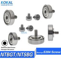 ❆♣❄ 1pcs high quality screw bearing M3/M4/M5/M6 sus304 stainless shaft ball bearing NTBG BJL01 External Thread Bearing 608/626