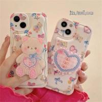 เคสxrเปลี่ยนบอดี้13pro หมีสาวสวยน่ารัก สำหรับ เคสมือถือ iPhone12/13promax 11 พร้อมขาตั้ง XS MAX/xr ตัวเมีย