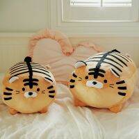 【CC】 45cm Super Soft Printed Round Tiger Stuffed Throw pillow stripes Pig Bed Cushion