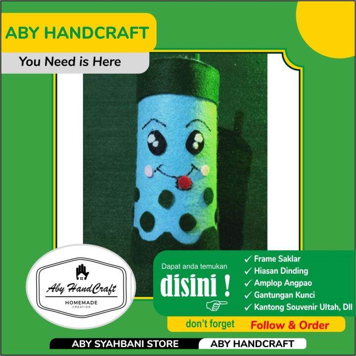 Celengan model boba kain flanel | Lazada Indonesia