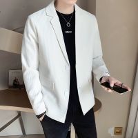 ZZOOI Stylish New Mens Blazer Leisure Style Male All-match Full-sleeved Suits Clothing Jackets Coats Costume Tops Casual Youth