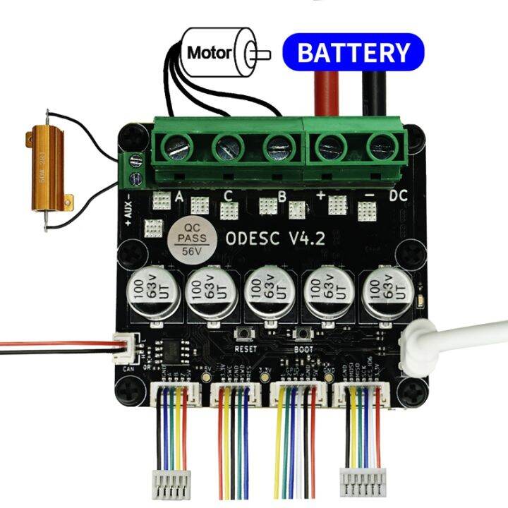 based-on-odrive3-6-upgrade-motor-controller-brushless-servo-motor-controller-single-drive-high-current-high-precision-brushless-servo-motor-controller-odesc-v4-2-56v