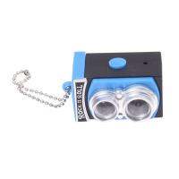 Cute Mini Double Twin Lens Reflex TLR Camera Style LED Flash Light Torch Shutter Sound Keychain