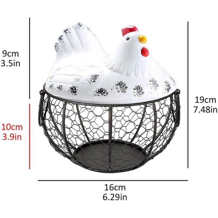 2x-egg-basket-eggs-holder-basket-organizer-storage-wrought-wire-restaurant-storage-basket-kitchen-hen-decor-white