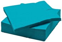 FANTASTISK Paper napkin, turquoise, 40x40 cm / 50 pieces (ฟันทัสติสค์ กระดาษเช็ดปาก, สีเทอร์ควอยซ์ 40x40 ซม.)
