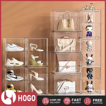 Luxury Handbag Display Case Dustproof Clear Storage Box Shoes Toys