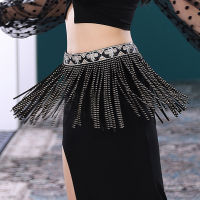 Belly Dance เอวโซ่ใหม่พู่ Oriental Dance สีเพชรเข็มขัด High-End Dance เอวซีลเซ็กซี่ Rhinestone Dance Chain