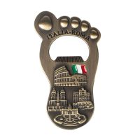 ❣▼ Big Foot Shape Fridge Magnets Bottle Opener Creative Ancient Roman Architecture Refrigerator Magnets Bottle Opener Metal 3.15In