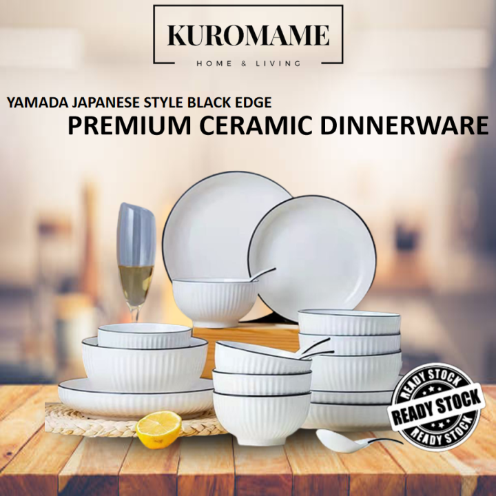 YAMADA Japanese Style Nordic Premium Ceramic Dinnerware Dinner Set