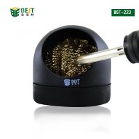 Soldering Iron Tips Cleaner Copper Wire With Stand Set Welding Desoldering Solder Iron Tip Dross Cleaning Steel Ball Mesh Filter