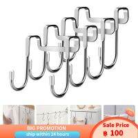 Dreamhigher 4pcs เหนือประตูตะขอผ้าเช็ดตัวสองชั้น hooks organyer organing hanger rack accessory