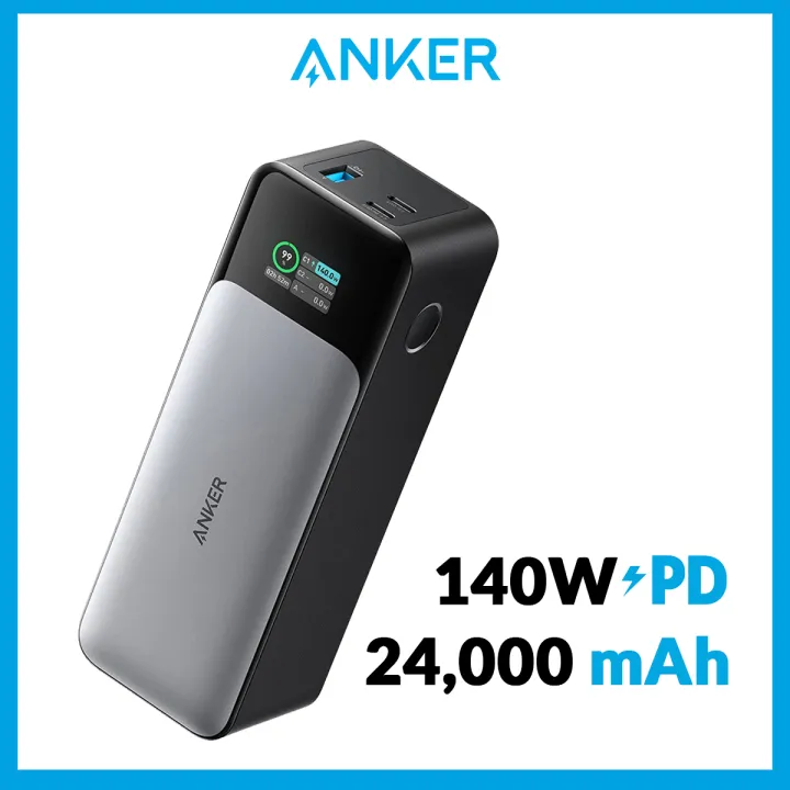 Anker 737 PowerCore 24,000mAh Power Bank Fast Charge 24K, 3-Port