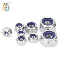 1/5/10/20pcs M2 M2.5 M3 M4 M5 M6 M8 M10 M12 M14 M16 M18 M20 M22 304 Stainless Steel Nylon Self-lock Hex Nuts Locknut DIN985