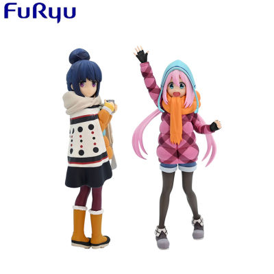 Original furyu พิเศษวางกลับ Camp 17ซม. Rin Shima kagamihara Nadeshiko PVC อะนิเมะ Action ของเล่นผู้ใหญ่คอลเลกชันรุ่น dolll