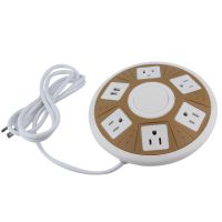 Smart Socket 5-AC Outlet+2 USB Outputs UFO Shape Power Strip 110-250V