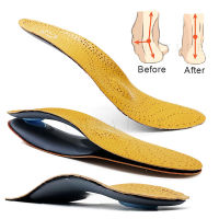 Orthotic Insole For Flat Feet Arch Support Orthopedic Leather Shoes Sole For Men Women O/X Leg Corrected Insoles Shoes Accessories