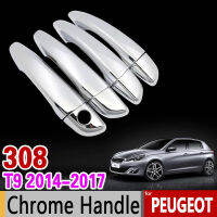 Afor เปอโยต์308 T9 2014-2017โครเมี่ยมจับปกตัดชุด2nd Gen 308sw 308GT GTI 2015 2016อุปกรณ์เสริมในรถยนต์สติกเกอร์รถ StylingM