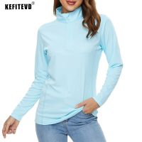 KEFITEVD Summer UPF 50 Women Long Sleeve T-Shirts Skin/Sun/UV Protection Quick Drying Swimming Hiking Fishing Shirts Outdoor