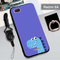 เคส TPU แบบนิ่มสำหรับ Xiaomi Redmi 6A เคสโทรศัพท์คลุมทั้งหมดสายรัดและฝามีที่ถือวงแหวนโทรศัพท์กันรอยขีดข่วนแบบแฟชั่น