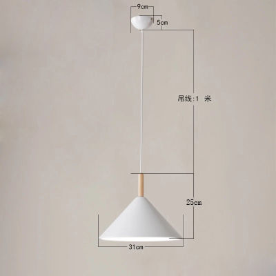 Modern hanging ceiling lamps wood aluminum E27 pendant lights, Home decor lighting and Bar Showcase spot light