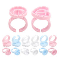 【CW】50100Pcs Wholesale Eyelash Glue Fan Cup Rings Holder Container Tattoo Pigment Eyelash Extension Tools Lash Supplies