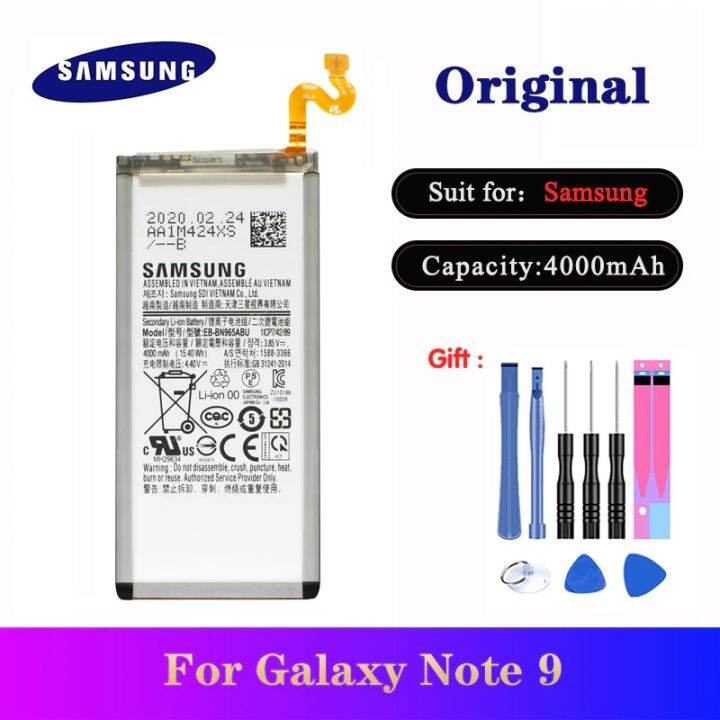 แบตเตอรี่-เดิม-samsung-galaxy-note-9-n9600-sm-n9600-eb-bn965abu-4000mah-พร้อมชุดถอด-แผ่นกาวติดแบต