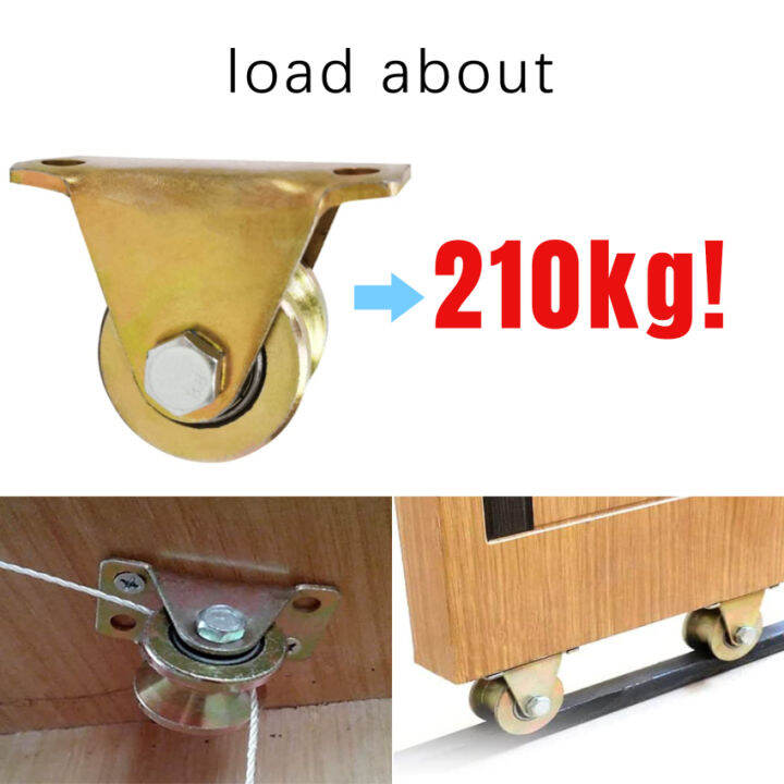 Pack Of 4 Rope Pulley VGroove Steel Swivel Pulley Rope Pulley Heavy