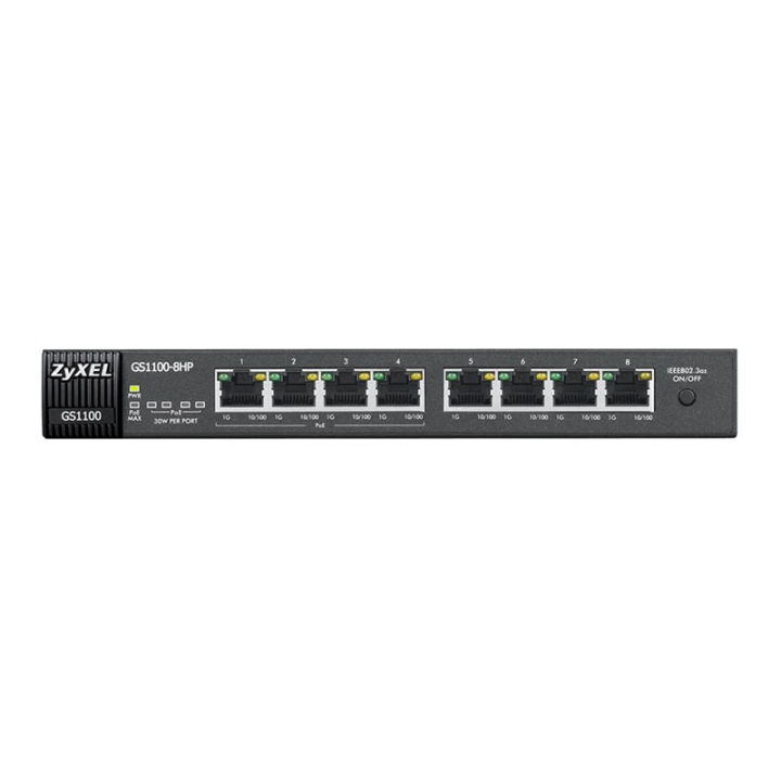 zyxel-รุ่น-gs1100-8hp-8-port-gigabit-unmanaged-switch-สวิตซ์