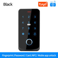 (ในสต็อก) NFC Tuya Bluetooth backlit Touch Access Control keypad IP65กันน้ำ RFID 13.56MHz คีย์บอร์ด Biometric Finger พิมพ์ที่เปิดประตู *