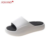 mens and womens new runway slippers sports beach shoes flat bottom EVA thick two-color one-word sandals three-color optional