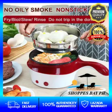 Multifunctional Electric Cooker Hot Pot Mini Non-stick Food Noodle Cooking  Skillet Egg Steamer Soup Heater