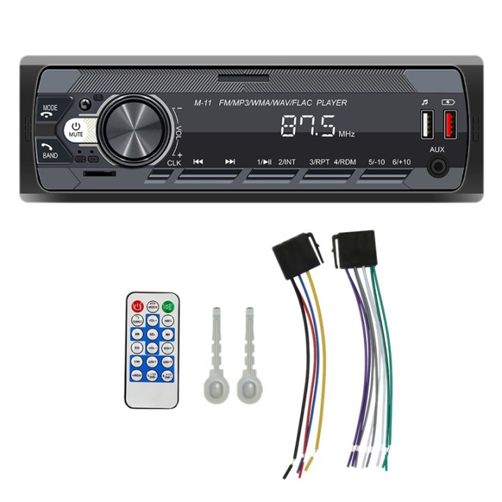 1 DIN Car Stereo Bluetooth Car Music Player AUX in Dash Head Unit FM Radio  Digital Media Receiver Auto Interior ISO 